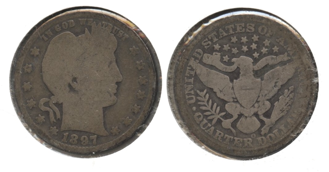 1897-O Barber Quarter AG-3+ #af