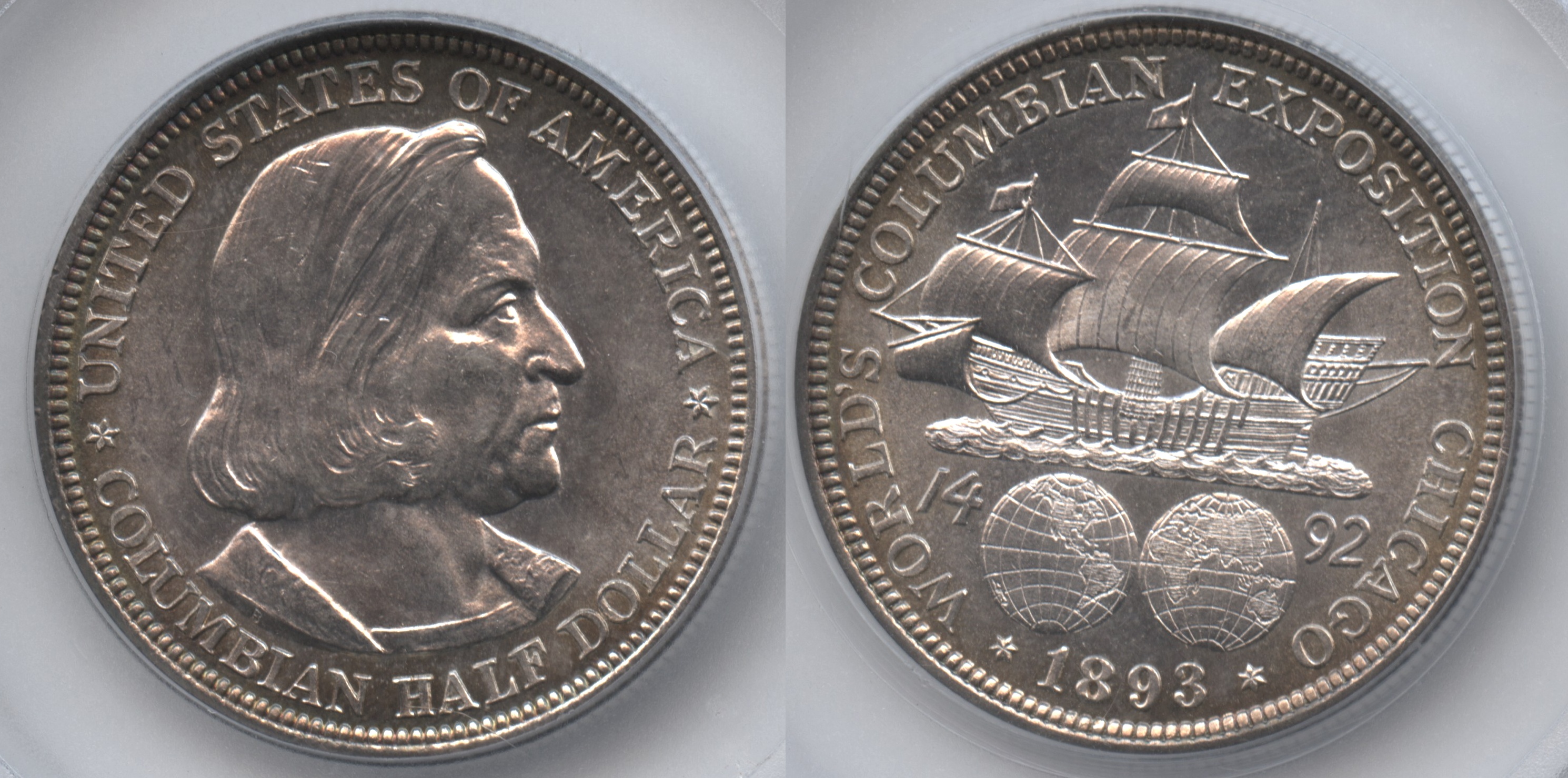 1893 Columbian Commemorative Half Dollar SEGS MS-66