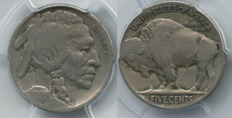 1921-S Buffalo Nickel PCGS Fine-15 small